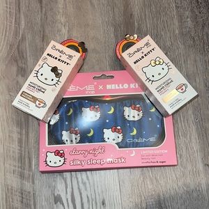 NWT Hello Kitty Limited Edition Starry Night Sleep Mask & 2 Hand Crème